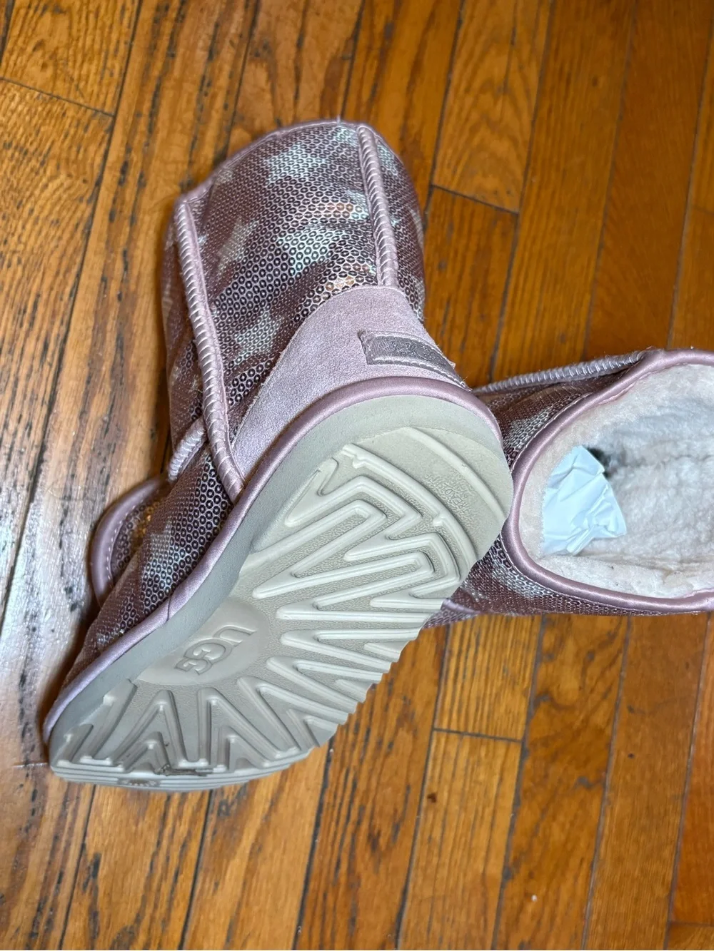 UGG Kids Pink Sequin Star Boots